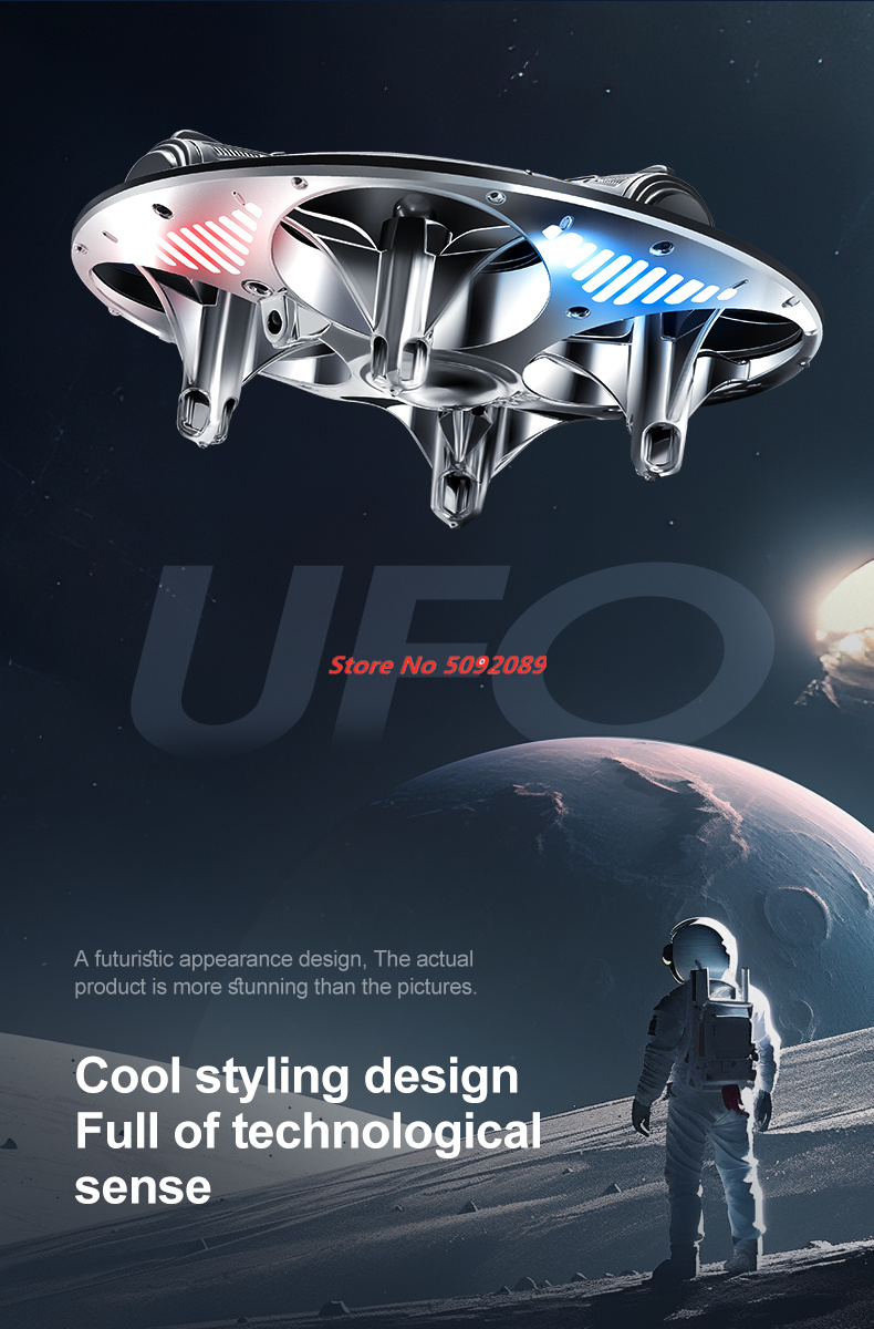 Drone Battery Smart - スマート姿勢保持ホバーミニリモコンヘリコプターUFO 2.4GローリングLEDナイトライトヘッドレスモードRCドローンクワッドコプターおもちゃ