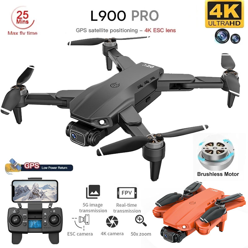 Drone Battery Box - 折りたたみ式ブラシレスドローンl900プロ,GPS, 4k,HD,デュアルカメラ,5g,wifi,rc,距離1.2km,ドローン