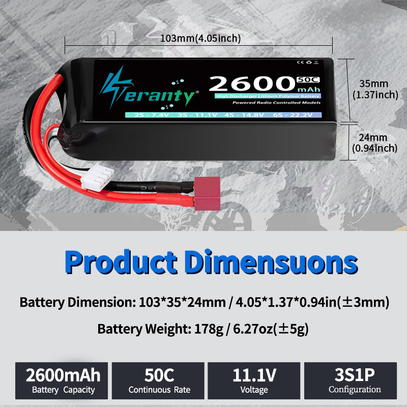 TERANTY 3S 2200/2400/2600mAh リ - Drone Battery Plate のレビューと価格