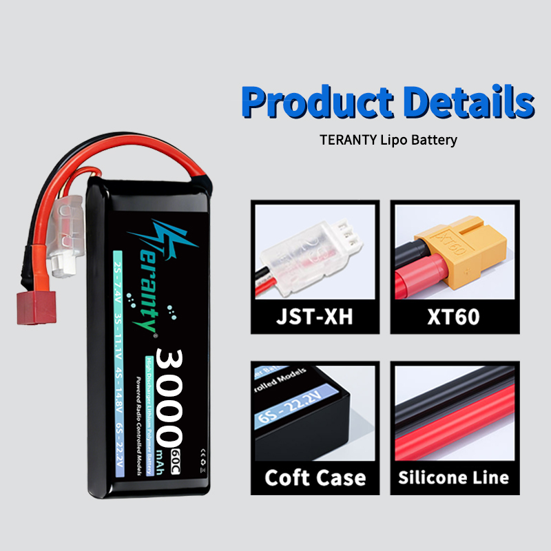 TERANTY 2S 3000mAhリポバッテリー 7.4V - Drone Battery Plate のレビューと価格