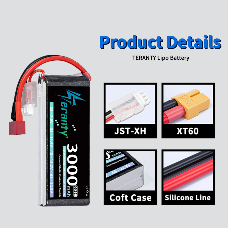 TERANTY 2S 3000mAhリポバッテリー 7.4V - Drone Battery Plate のレビューと価格