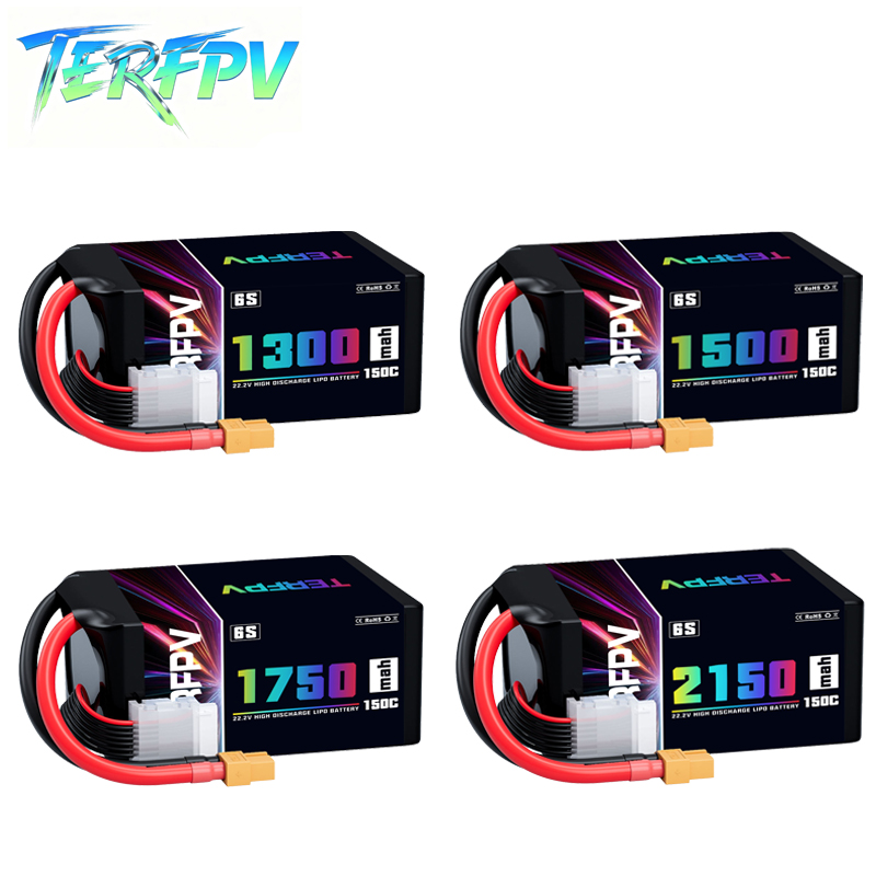 TERFPV リポバッテリー 6S 22.2V 1300/1 - Drone Battery Plate のレビューと価格