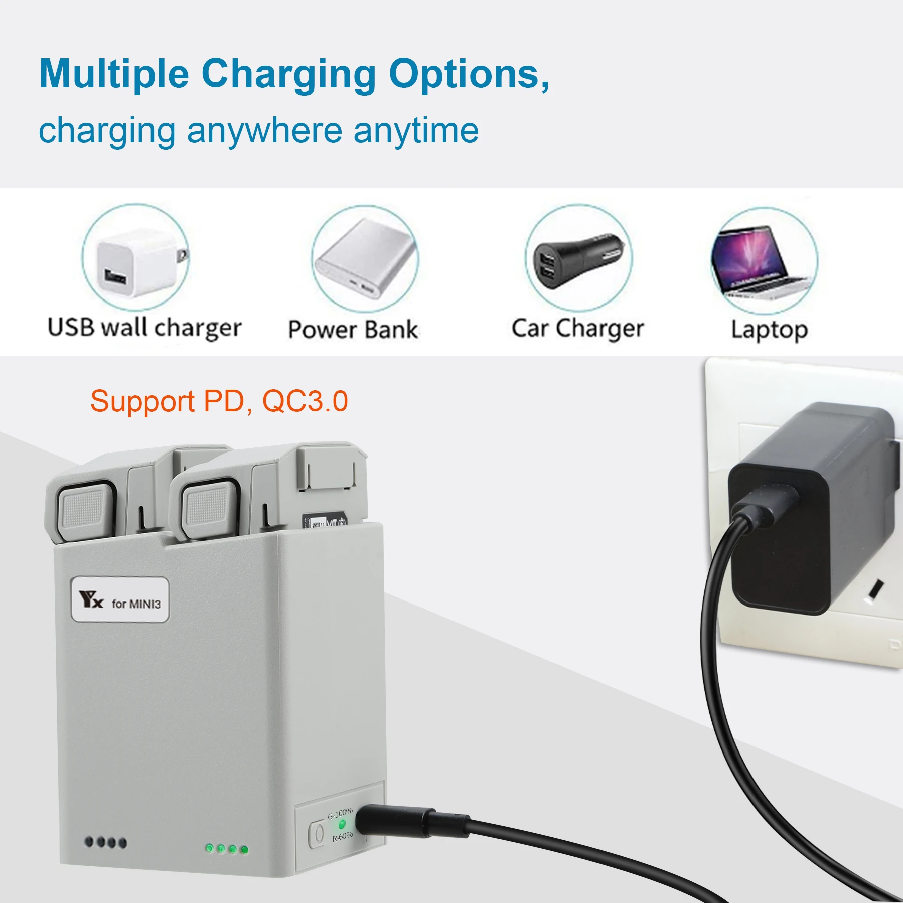 ドローン用バッテリー充電器ハブ,バッテリー充電バトラー,2バ - Drone Battery Smart のレビューと価格