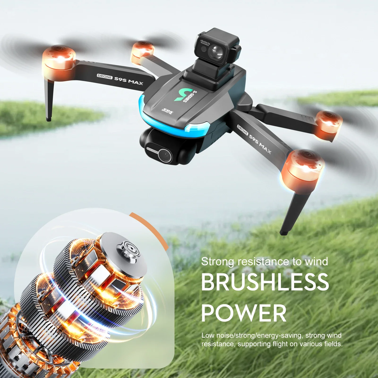 新しい S9S MAX ミニドローン 4K 2 軸 PTZ  - Drone Battery Box のレビューと価格
