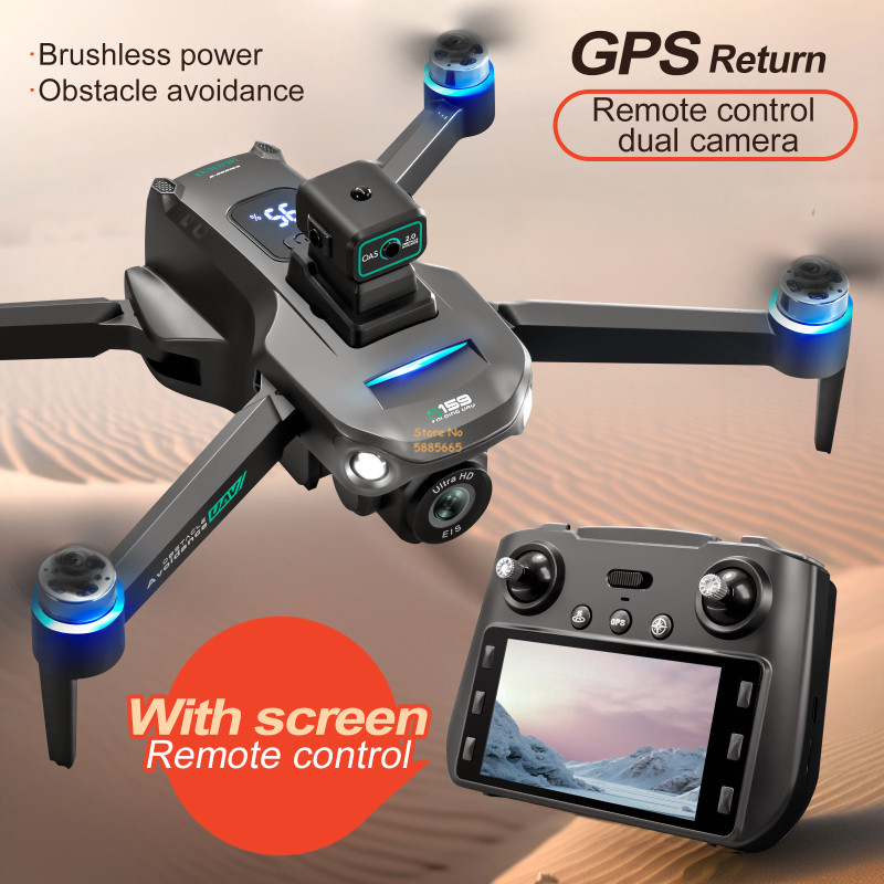 リモコン付きクワッドコプタードローン,障害物回避,LEDスク - Drone Battery Box のレビューと価格