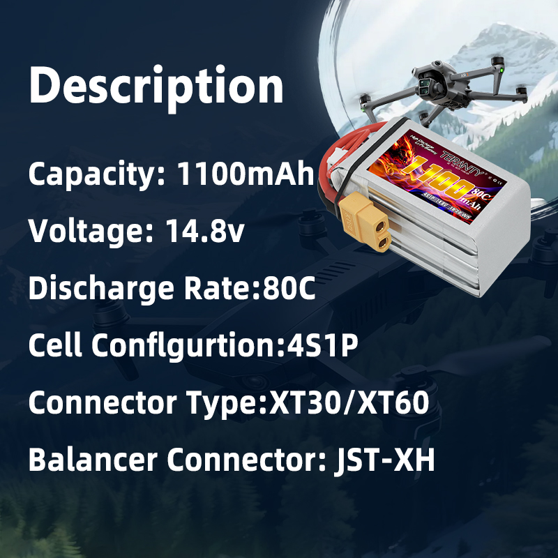 TERANTY 4S 1100mAh 80C/160C リポ - Drone Battery Plate のレビューと価格