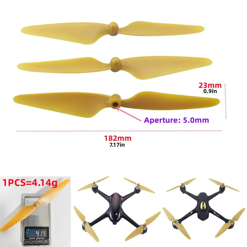 4 個の耐衝撃性 CW CCW プロペラ Hubsan H5 - Eachine Drone E58 のレビューと価格