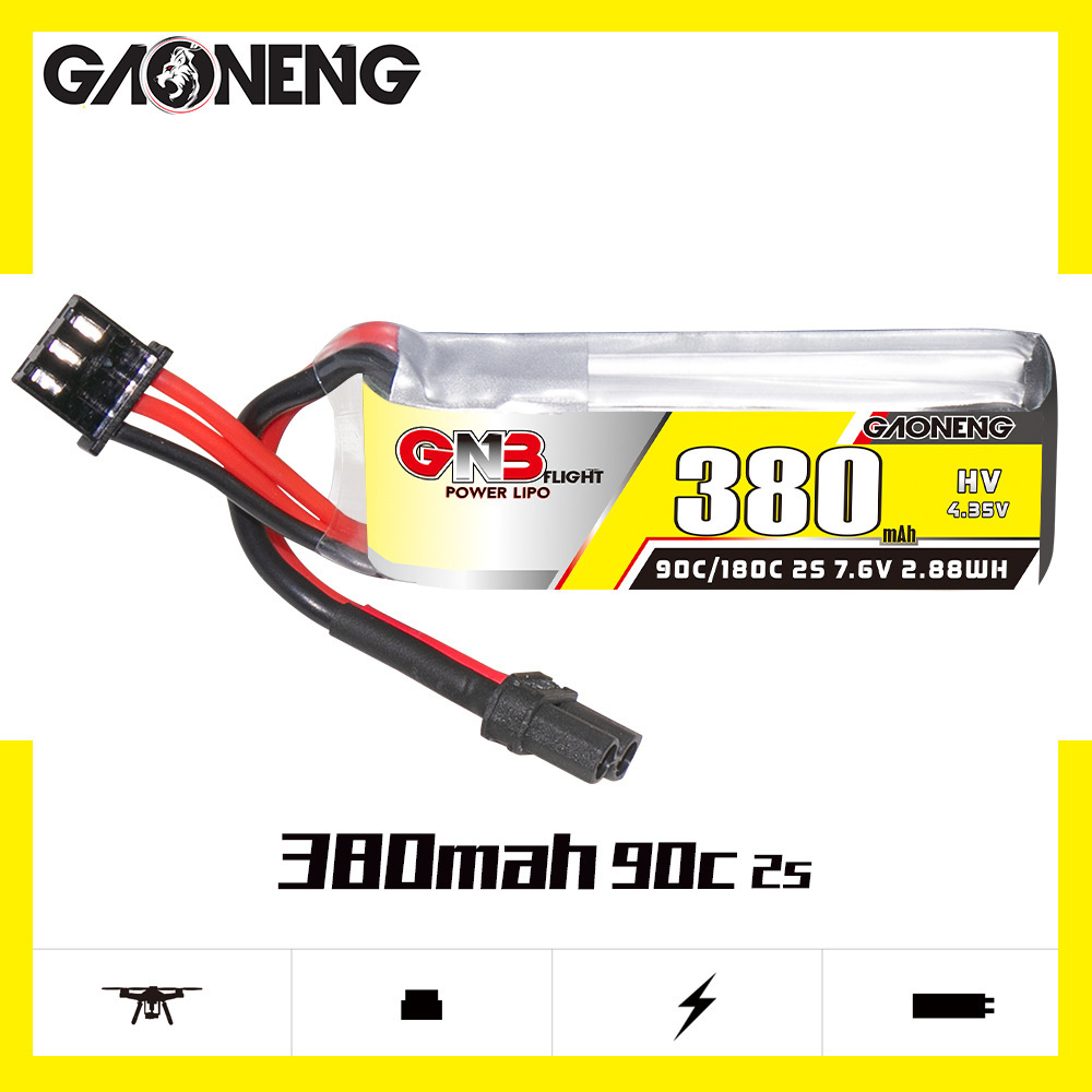 GNB 2S 7.6V 380mAh 90C/180C リポ - Drone Battery Plate のレビューと価格