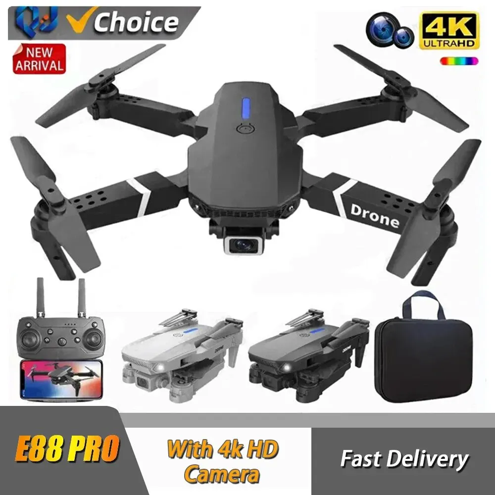 折りたたみ式RCドローン,広角HDカメラ,e88pro,4k - Eachine Drone E58 のレビューと価格